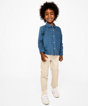 Jeffie Shirt, Petrol Mini Corduroy