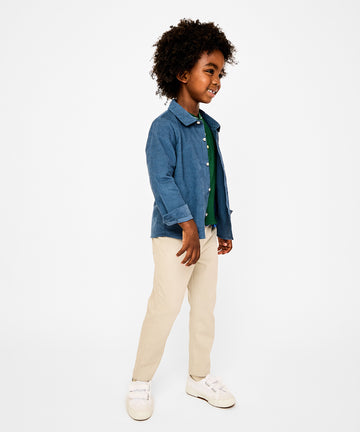 Jeffie Shirt, Petrol Mini Corduroy