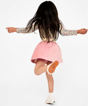 Carter Skirt, Burgundy Coneflower Floral