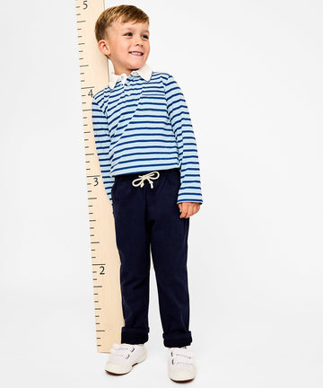 Bowie Pant, Navy with Cloud Drawcord