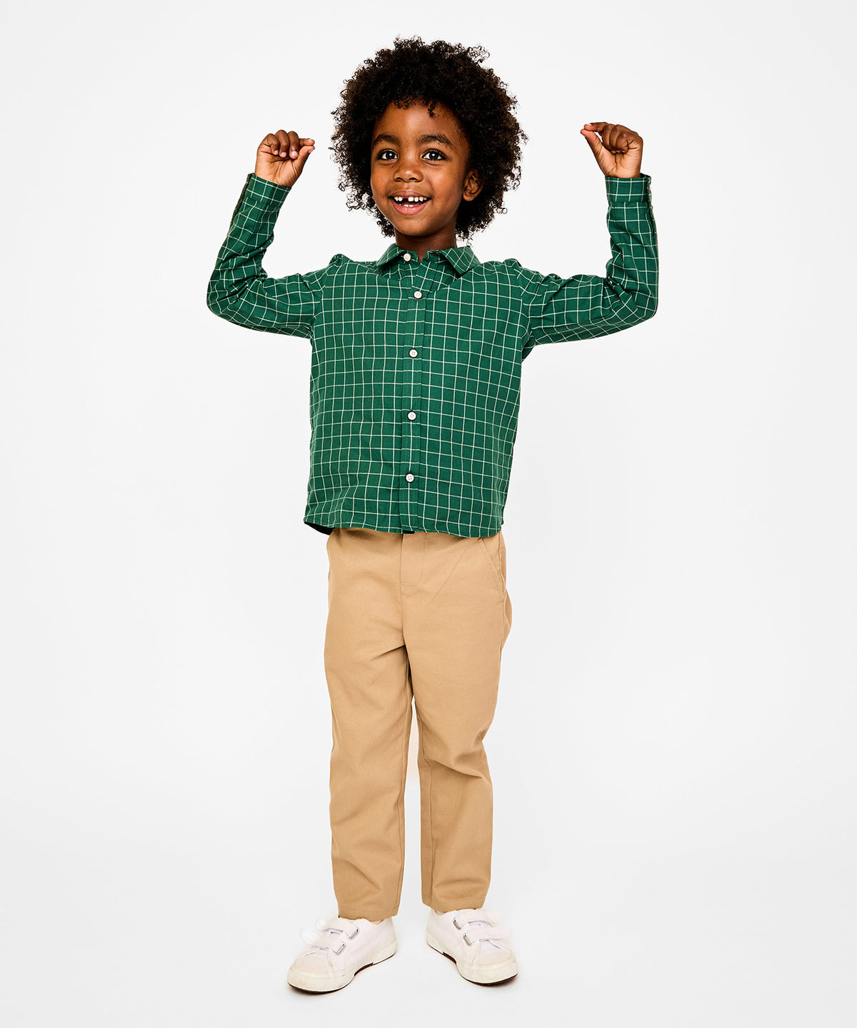 Jeffie Shirt, Green Holiday Plaid