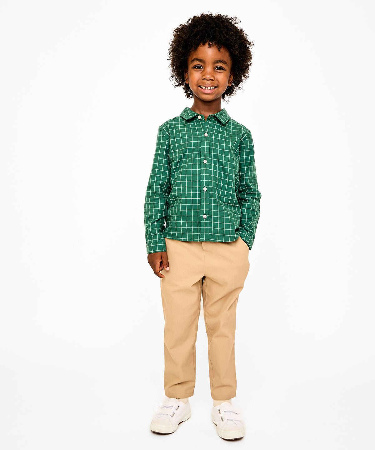 Jeffie Shirt, Green Holiday Plaid