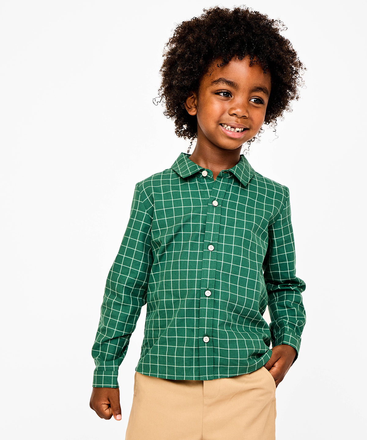 Jeffie Shirt, Green Holiday Plaid