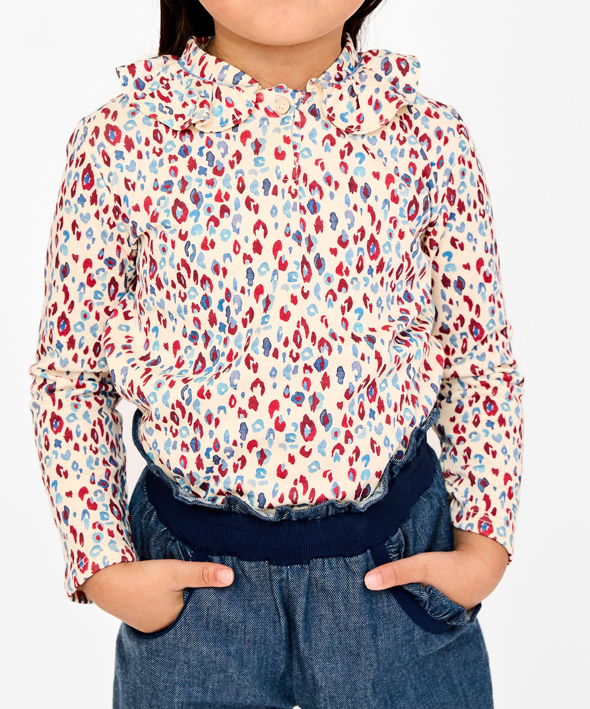 Hen T-Shirt, Cream Cheetah