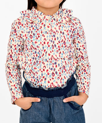 Hen T-Shirt, Cream Cheetah
