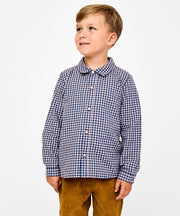 Jeffie Shirt, Marine Tiny Check