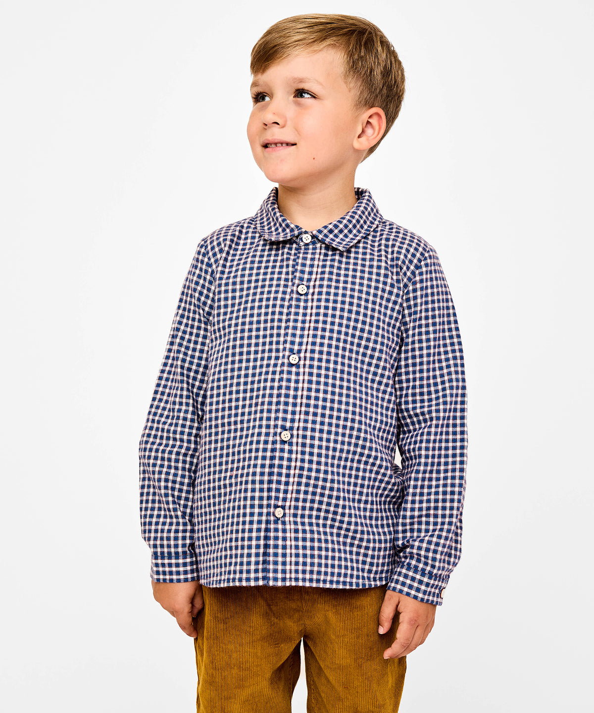 Jeffie Shirt, Marine Tiny Check