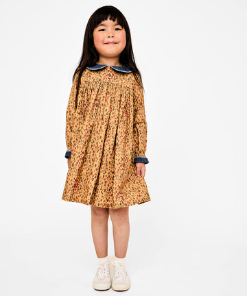 Delphina Dress, Sand Leopard