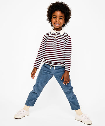 Parker Polo, Burgundy Triple Stripe