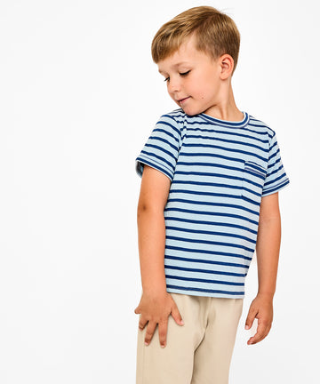 Willie T-Shirt, Sky Blue Stripe