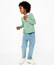 Parker Polo, Sage Fine Stripe