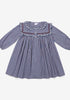 Oso & Me Sara Dress, Marine Tiny Check