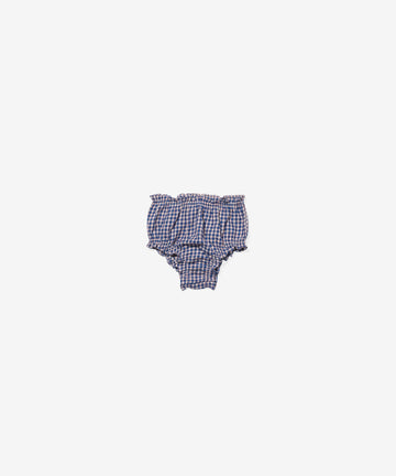 Sara Dress, Marine Tiny Check