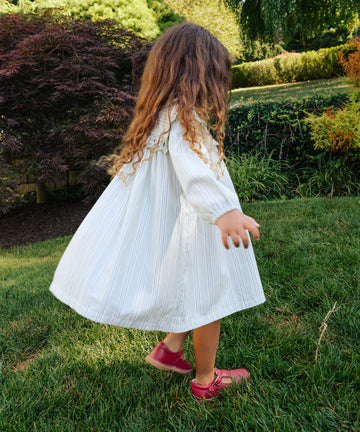 Sara Dress, Sage Chevron Stripe