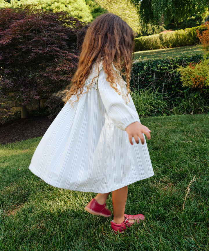 Sara Dress - Sage Chevron Stripe