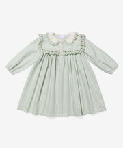 Sara Dress, Sage Chevron Stripe