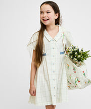 Shirt Dress, Seafoam Plaid