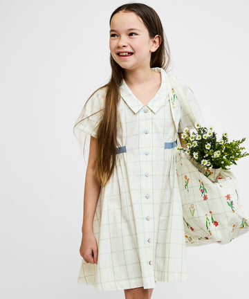 Shirt Dress, Seafoam Plaid