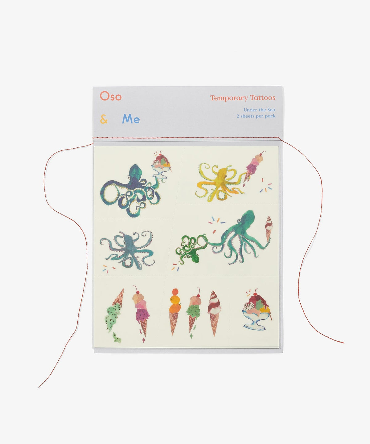 Oso & Me Temporary Tattoo Set, Under the Sea