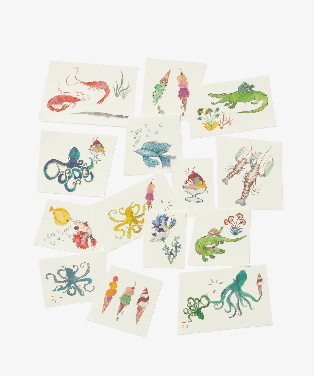 Temporary Tattoo Set, Under the Sea
