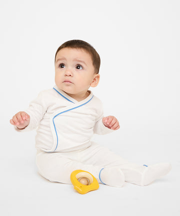 Tatum Baby Pant, Blue Piping