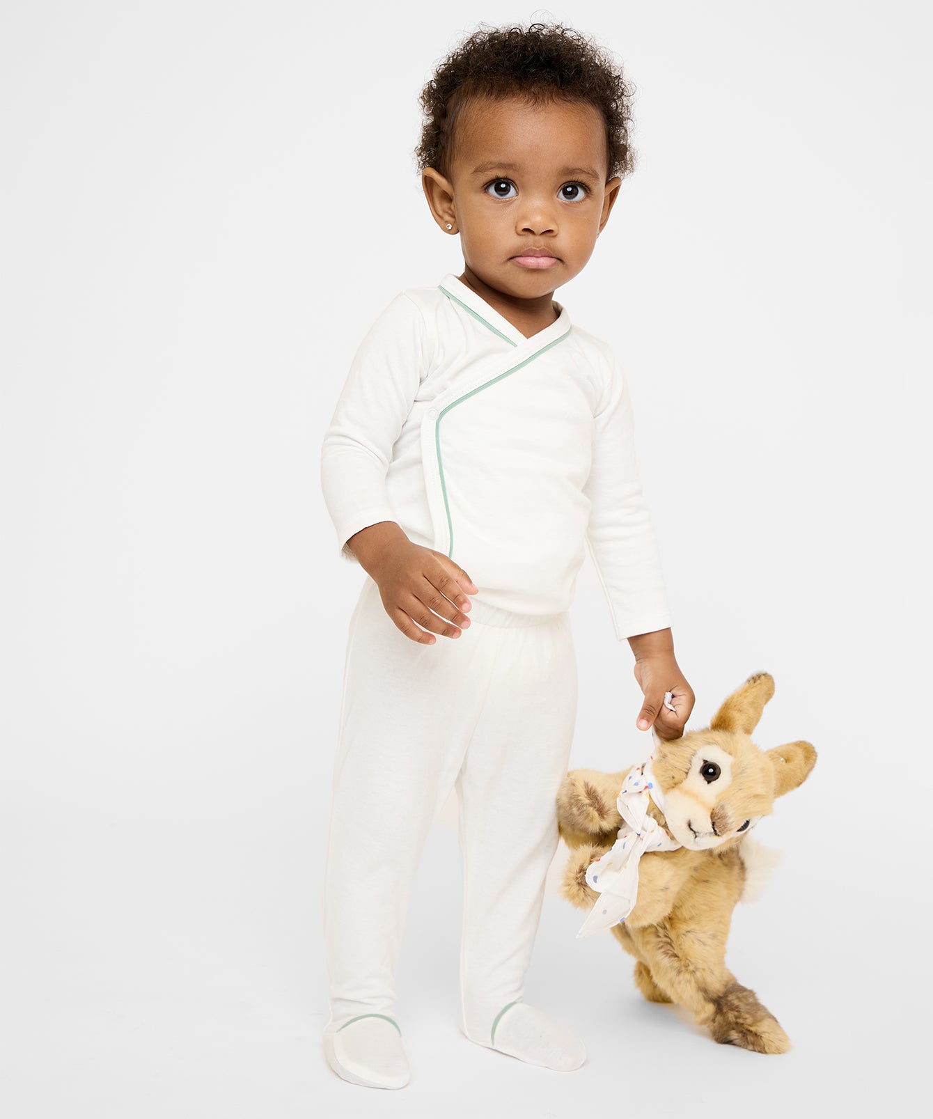 Tatum Baby Pant, Seafoam Piping