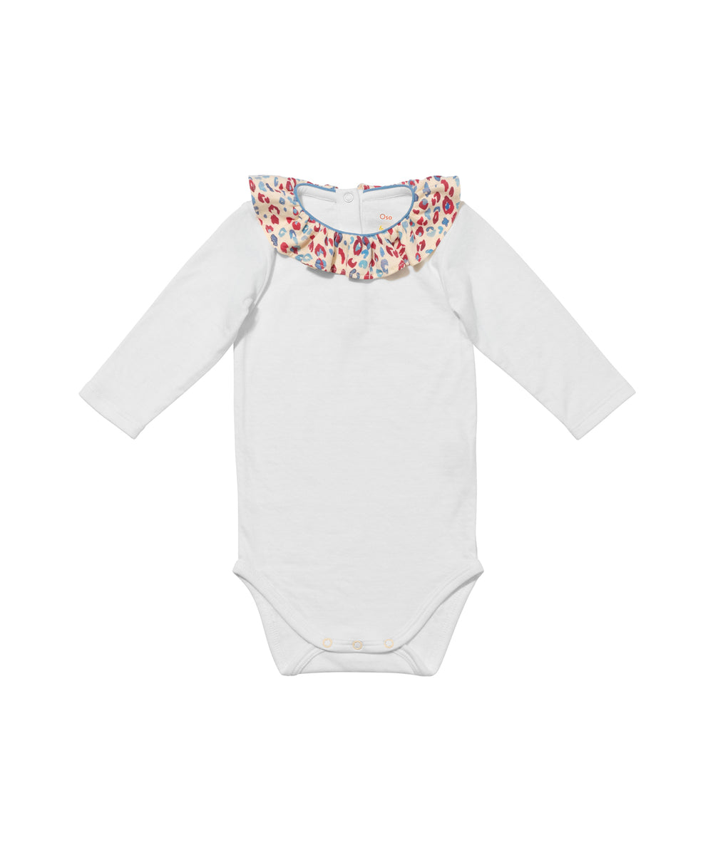 Tink Ruffle One-piece, Cream Cheetah
