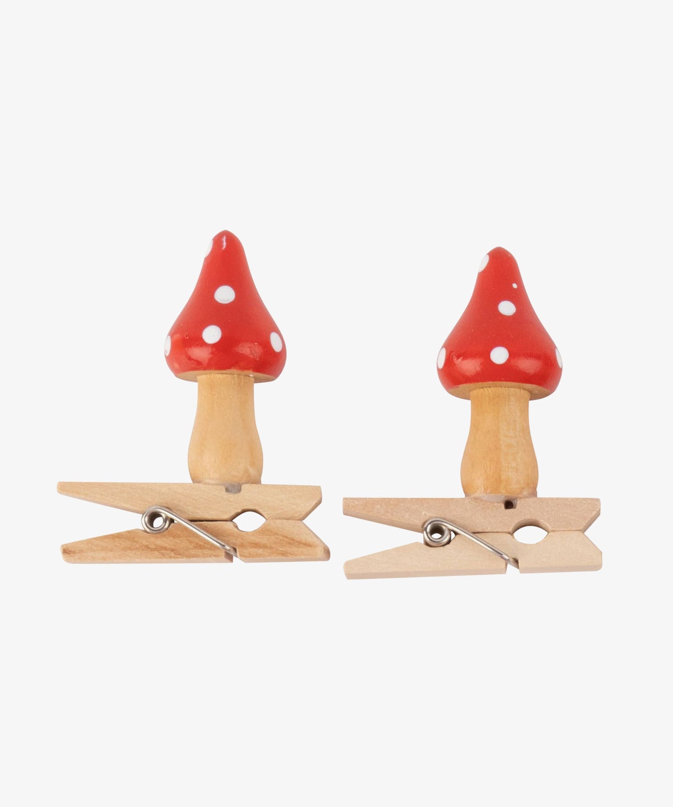 Mushroom Tiny Wooden Christmas Tree Clothespins