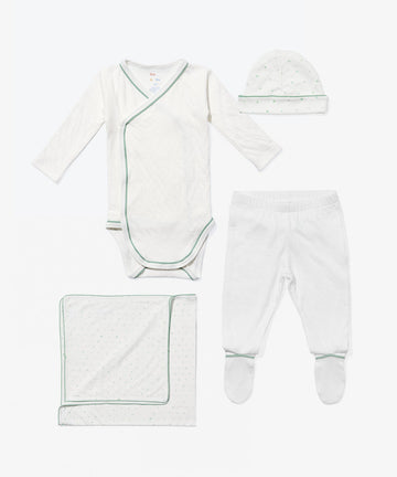 Welcome Baby Bundle, Seafoam Hearts