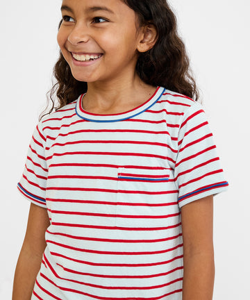 Willie T-Shirt, Paprika Stripe