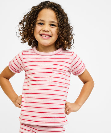 Willie Baby T-Shirt, Petal Mini Stripe
