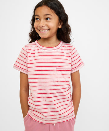 Willie T-Shirt, Petal Mini Stripe