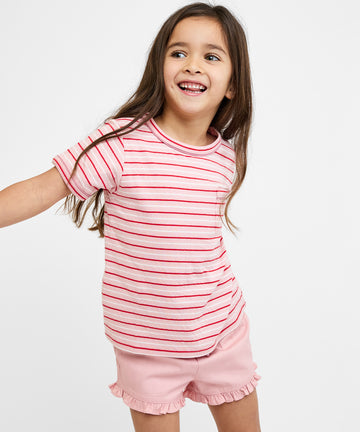 Willie T-Shirt, Petal Mini Stripe