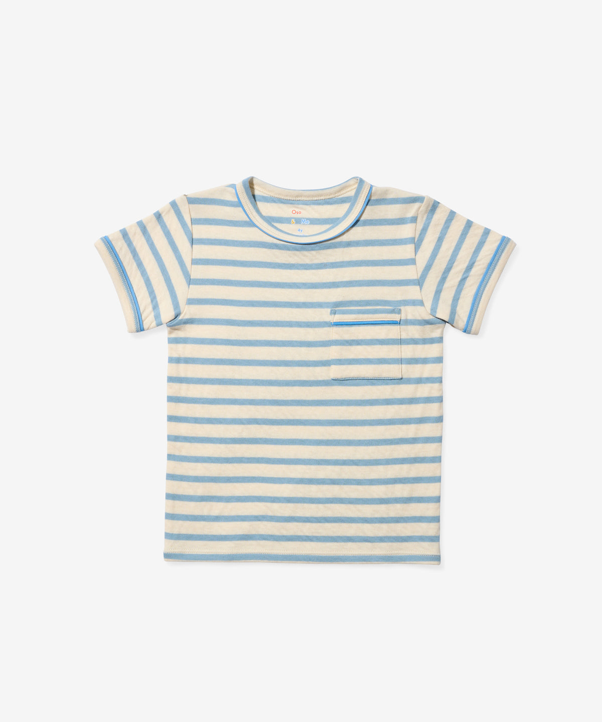 Oso & Me Willie T-Shirt, Dusty Blue Stripe