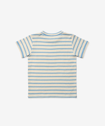 Willie T-Shirt, Dusty Blue Stripe