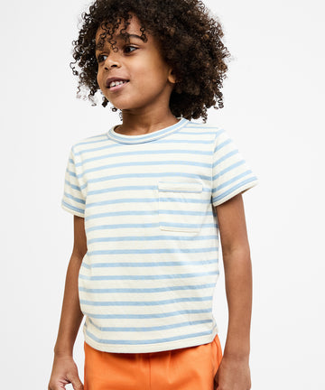 Willie T-Shirt, Dusty Blue Stripe