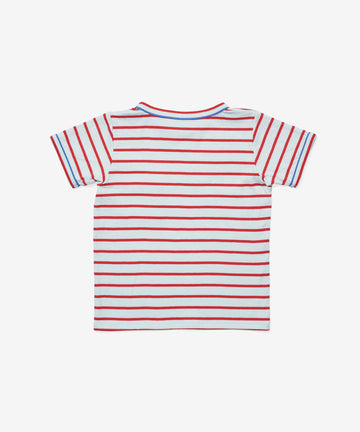 Willie T-Shirt, Paprika Stripe