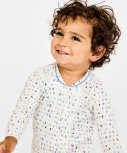 Ziggy Zip Romper, Blue ABC's