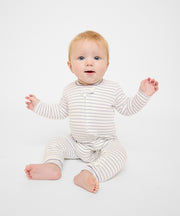 Ziggy Zip Romper, Cloud Mini Stripe