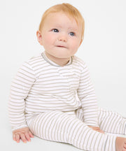 Ziggy Zip Romper, Cloud Mini Stripe
