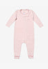 Oso & Me Ziggy Zip Romper, Dusty Rose Mini Stripe