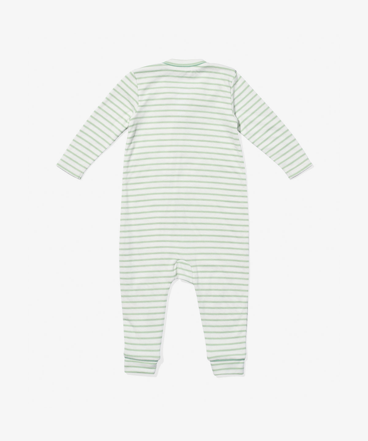 Ziggy Zip Romper, Dusty Seafoam Mini Stripe