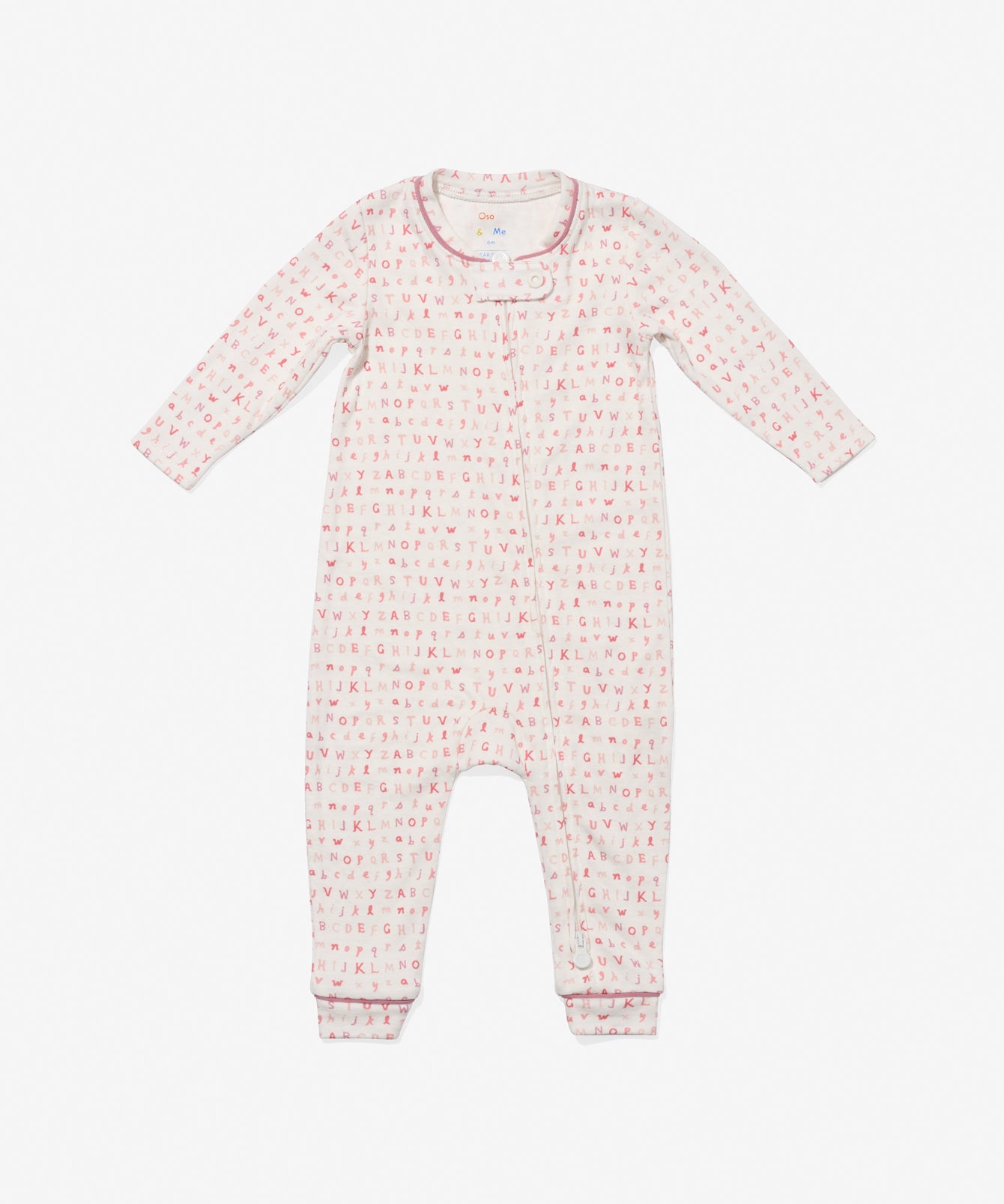 Ziggy Zip Romper, Rose ABC's