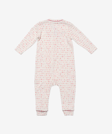 Ziggy Zip Romper, Rose ABC's