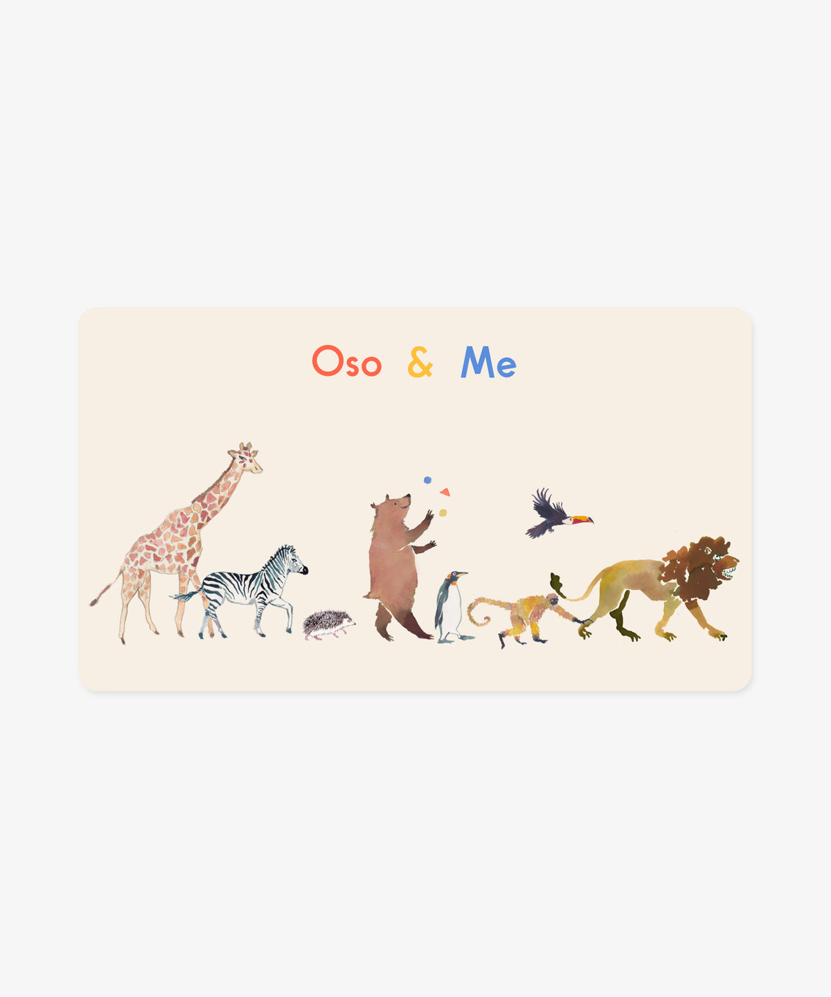 Oso & Me Gift Card, Animal Parade