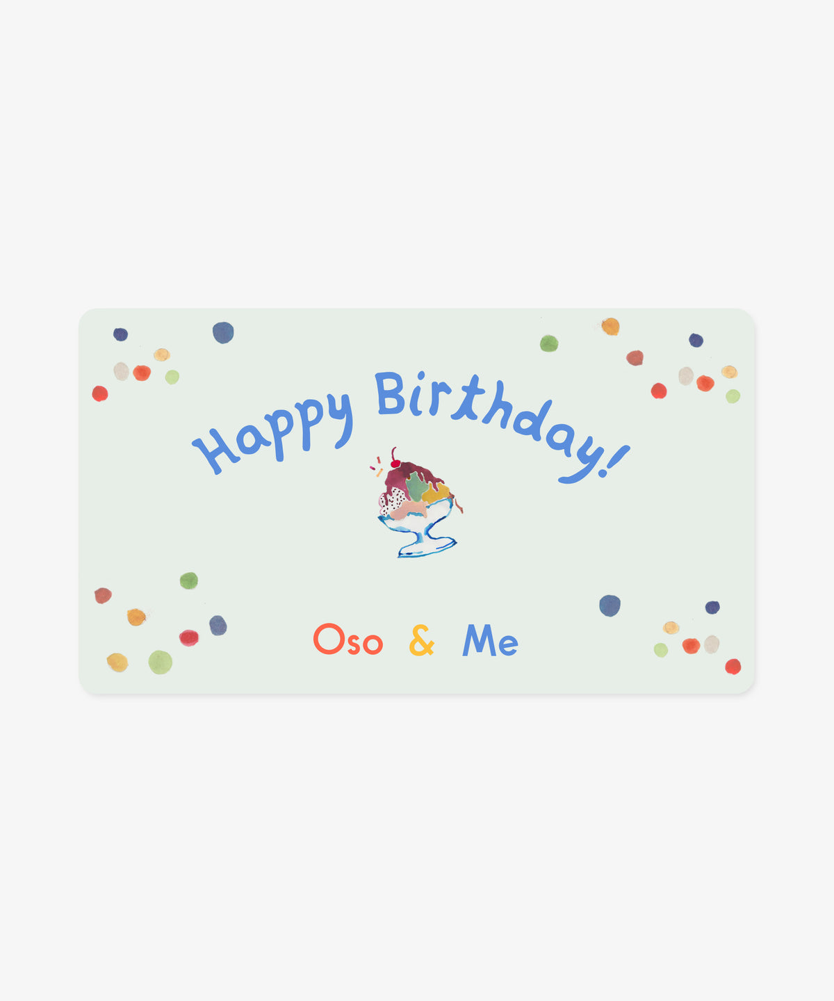 Oso & Me Gift Card, Happy Birthday