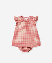 Edie Baby Dress, Pink Gingham
