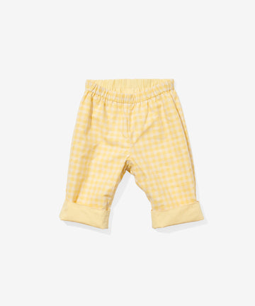 Reversible Baby Pant, Yellow Check